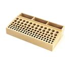 Soporte para herramientas de marroquinería QWORK de madera con 98 orificios Soporte para herramientas de marroquinería QWORK de madera con 98 orificios