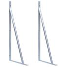 Soportes para postes de cerca vidaXL acero galvanizado plateado