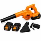 Soprador de Folhas 48V Sem Fio com 2 Baterias Carregador Alta Potência para Jardim Quintal e Garagem