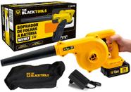 Soprador De Folhas A Bateria 21v Aspirador Elétrico Com Saco Coletor 110v/220v The Black tools