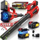 Soprador de Folhas Elétrico 21V Bateria 10000mAh 300kmh 6 Velocidades Leve Potente Multiuso Jardim Carro Casa