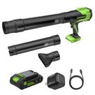 Soprador de folhas Greenworks 24V sem escovas 270 CFM 130 MPH Soprador de folhas Greenworks 24V sem escovas 270 CFM 130 MPH