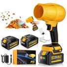 Soprador de Folhas sem Fio AKELOR com 2 baterias de 4,0 Ah, amarelo