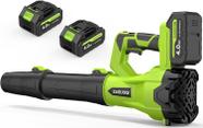 Soprador de Folhas sem Fio ZAGUOQI 20V 650 CFM 6 Velocidades 2x4Ah