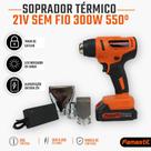 Soprador Térmico Famastil 21v Sem Fio Led 550 Graus 300W