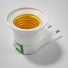 Soquete Adaptador de Tomada para Lâmpada E27 Botão Liga e Desliga Bivolt 127V220V Branco Soquete Adaptador de Tomada para Lâmpada E27 Botão Liga e Desliga Bivolt 127V220V Branco