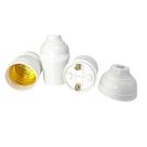 Soquete Bocal Baquelite E27 Teto Preto/Branco 50 Unidades -