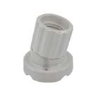 Soquete Curvo 45 de Louça Foxlux para Luminárias Spots Bocal Porcelana E-27 Bornes Latão 250V 4A