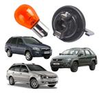 Soquete Da Seta + Lâmpada Laranja Farol Fiat Palio Weekend