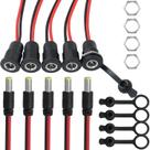 Soquete DC Power Jack LUORNG 5Set 50V 5A 5,5x2,1 mm com fio