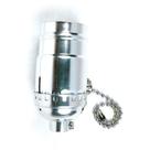 Soquete de lâmpada Jandorf 60404 Nickel Pull Chain Silver Soquete de lâmpada Jandorf 60404 Nickel Pull Chain Silver