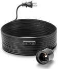 Soquete de lâmpada SIXZOONM E26 Interruptor de cabo de 6,1 m preto