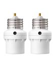 Soquete de sensor de luz DEWENWILS Dusk to Dawn E26/E27, pacote com 2 Soquete de sensor de luz DEWENWILS Dusk to Dawn E26/E27, pacote com 2