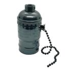 Soquete E27 com Cordinha Antigo Retro Vintage - Preto Perola Soquete E27 com Cordinha Antigo Retro Vintage - Preto Perola