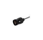 Soquete E27 Rabicho Nylon Preto 2A 250V Ilumi 1610
