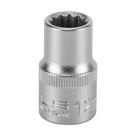 Soquete Estriado 12mm Cromo Vanádio Encaixe 1/2pol STELS