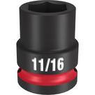 Soquete impacto 1/2" x f 11/16" x 1.1/2" 49-66-6205 milwaukee