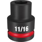 Soquete impacto 3/4" x c 11/16" x 2.1/4" 49-66-6302 milwaukee