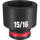 Soquete impacto 3/8" x n 15/16" x 1.1/4" 49-66-6113 milwaukee