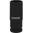 Soquete Impacto Sextavado 22mm Longo Encaixe 1/2 Worker