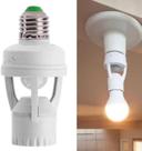 Soquete Inteligente Sensor Presença E27 Bivolt Acendimento Automático Por Movimento Infravermelho