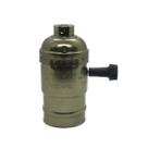 Soquete p/ lampada E27 modelo vintage com switch - Bronze Soquete p/ lampada E27 modelo vintage com switch - Bronze