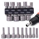 Soquetes para Parafusadeira Kit 9 Peças Aço Jogo 1/4" 5mm à 13mm Acessórios para Kit de Ferramentas