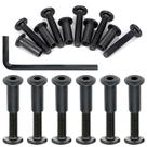 Sortimento de parafusos e porcas PGMJ M6 Black Hex Bolt 40 conjuntos