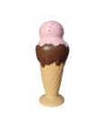 Sorvete Fake 2 Bolas Cofrinho De Ceramica Morango Decoração