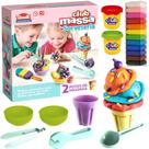 Sorveteria de Brinquedo com 12 Massinhas de Modelar e Acessórios