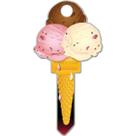 Sorveteria Key Blank Lucky Line de dupla face SC1