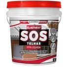 SOS Telhas Fita Líquida Elastment na cor Cinza Pote com 900g