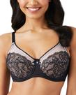 Sostén Wacoal Retro Chic de Talla Completa con Aro Negro 36D Sostén Wacoal Retro Chic de Talla Completa con Aro Negro 36D