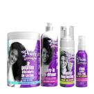 Soul Power Texturizações Curl Gelatina Ativadora 800ml + Leave-in 315ml + Mousse 180ml + Óleo 100ml