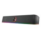 Soundbar Gamer GXTrust 619 Thorne, LED RGB, 2 Canais Stereo, 12W, 3.5mm, USB, Preto - 24007