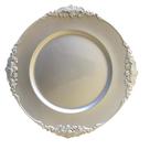 Sousplat Bandeja Ø32cm Jogo Com 4 Unidades Arabescos em Relevo.