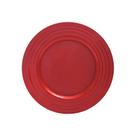 Sousplat Borda com Círculos Vermelho - 33cm - 1 unidade - Cromus - Rizzo