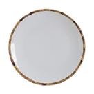 Sousplat Branco Cerâmica Borda de Bambu Scalla 34cm 1ª L Sousplat Branco Cerâmica Borda de Bambu Scalla 34cm 1ª L