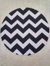Sousplat Chevron preto e branco Sousplat Chevron preto e branco