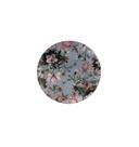 Sousplat com Base em Madeira 35 Cm Flores Cinza