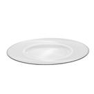 Sousplat com Fio Prata Thin Edge 33cm Cristal Wolff