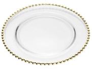 Sousplat de Cristal Wolff Pearl Gold