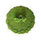 Sousplat de Crochê Verde e Porta-Guardanapos Kit 4 Peças