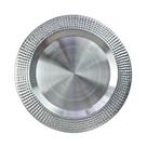 Sousplat de Inox com Detalhes na Borda, 32cm