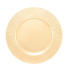 Sousplat de Mesa Redondo Primer Dourado Plástico Lyor 33cm