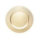 Sousplat De Mesa Redondo Primer Dourado Plástico Lyor 33cm