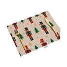 Sousplat De Natal Com Estampa De Papai Noel E Quebra-Nozes, Tapete De Mesa Para Cozinha, Decoração