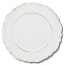 Sousplat De Plástico Redondo Patinado Moon Branco Mesa Posta 33cm Lyor