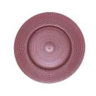 Sousplat De Vidro Silver Pink Rosê 33 X 2cm Home Design