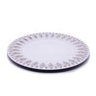 Sousplat Decorativo Branco Com Flores Em Rose 33cm Sousplat Decorativo Branco Com Flores Em Rose 33cm